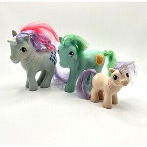Vintage Hasbro MY LITTLE PONY G1 1984 Baby Ember, Sparkler, Mirror Mirror Lot